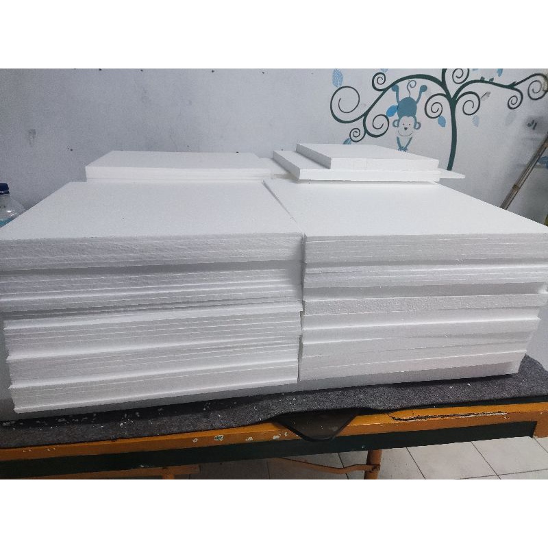 

Styrofoam sterofom lembaran tebal 1cm 50x50cm