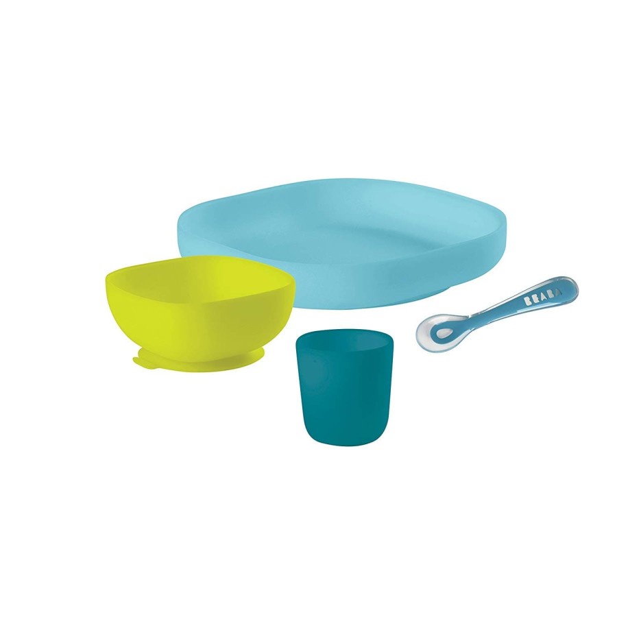 Beaba Silicone Meal Set (4pcs) - Peralatan Makan Anak