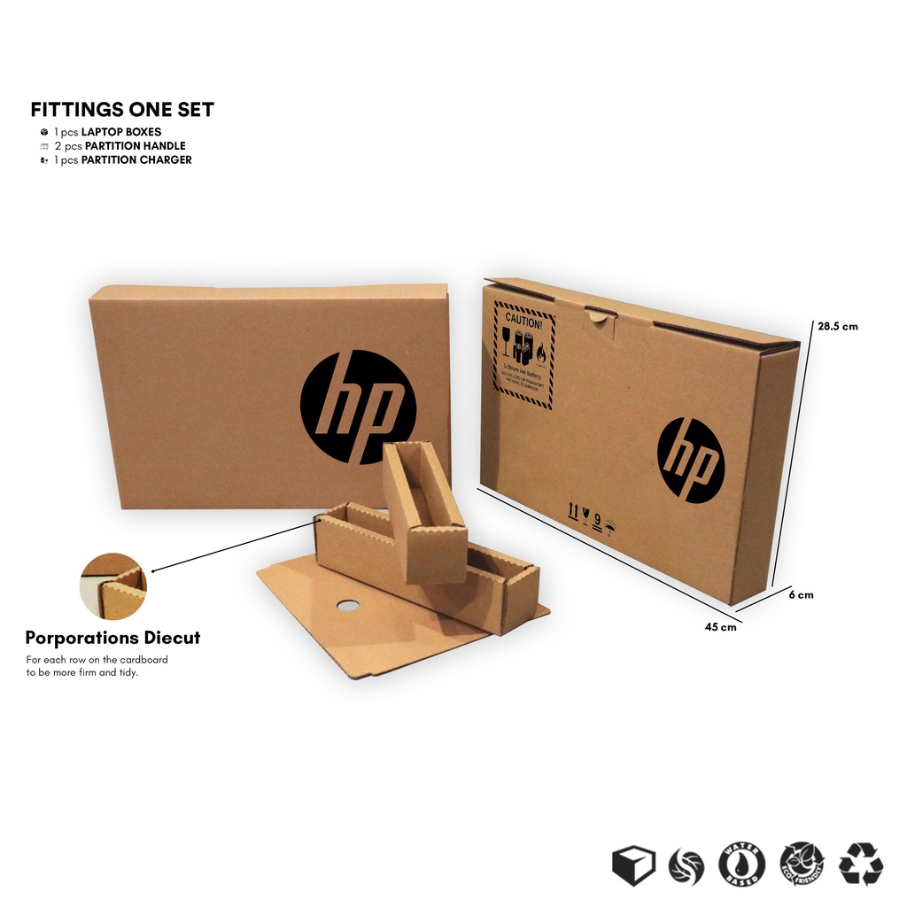 BOX LAPTOP HP 1 SET | 45x6x28.5 cm | Kardus Laptop
