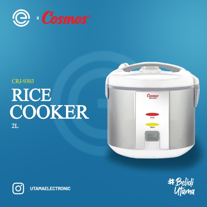 Jual COSMOS Rice Cooker Stainless 2 Liter CRJ9303 Shopee Indonesia