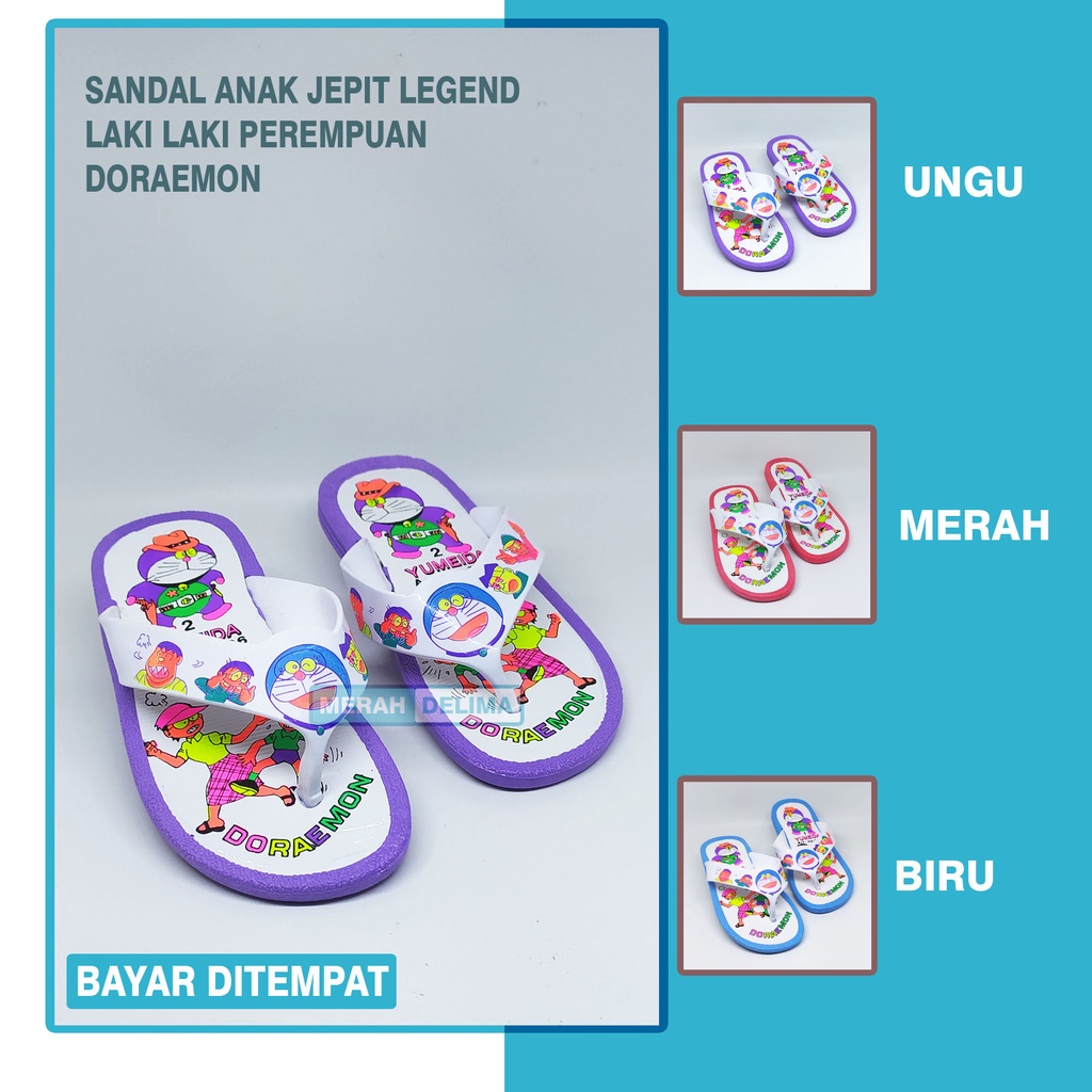 SANDAL JEPIT ANAK KARAKTER KARTUN DORAEMON TERLARIS