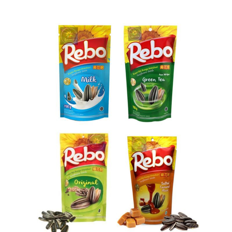 

Kuaci Rebo Original/Milk/Green Tea/Salted Caramel 70g/biji bunga matahari