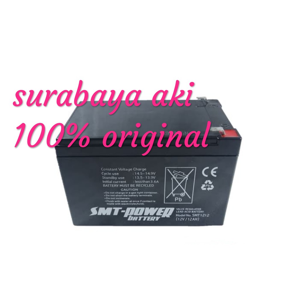 SMT 12AH AKI UPS SPRAYER ELEKTRIK MOBIL MAINAN SMT POWER 12V 12AH