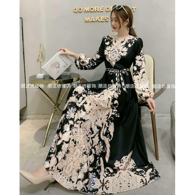 SALE!!! RESTOCK!!! DRESS GAMIS ESTILO SERIES 02 IMPORT BKK-hitam bkk lama