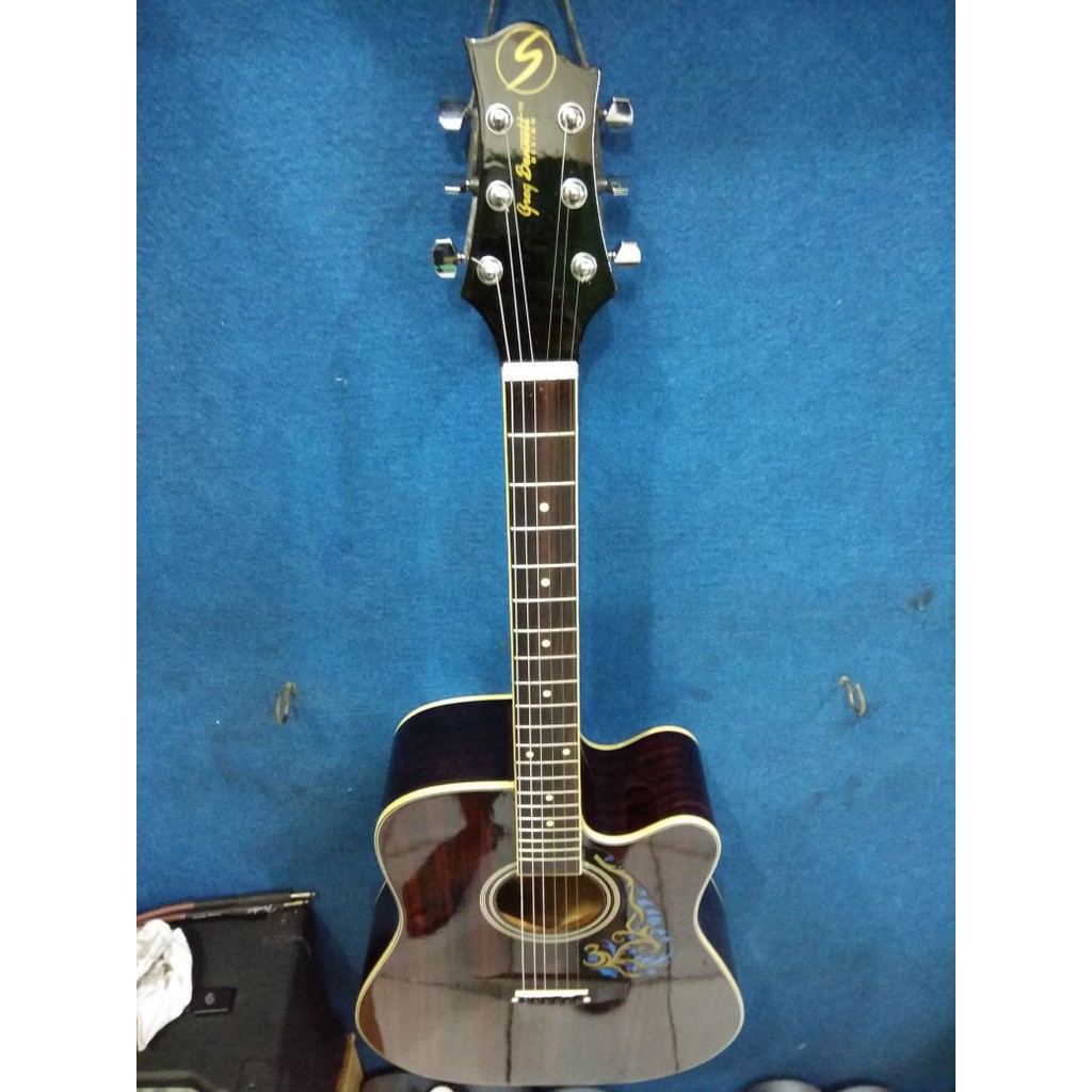 Gitar Akustik Jumbo Merk GREG BENNETT Warna Coklat Senar String Trusrod Jakarta Murah