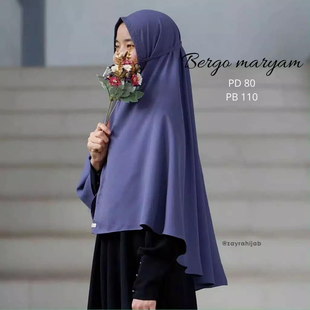 Alny Hijab - Bergo Hannah Maryam Jumbo Diamond Bergo Maryam Jumbo Tali Terbaru Bergo