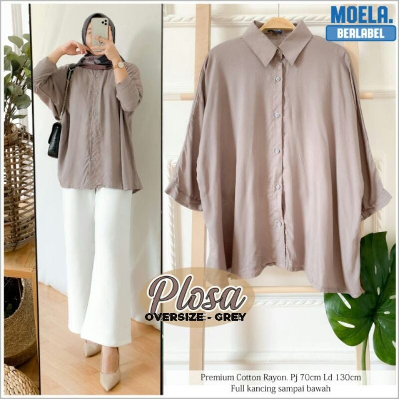 NEW VARIAN PLOSA BLOUSE BIG SIZE ATASAN WANITA JUMBO BAHAN KATUN RAYON PAKAIAN WANITA LD 133 CM