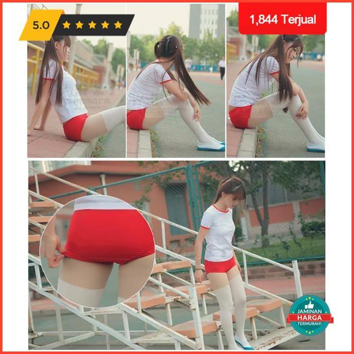 Baju Senam Olahraga Sekolah Jepang Gym Seifuku Kostum Cosplay - Merah Terlaris