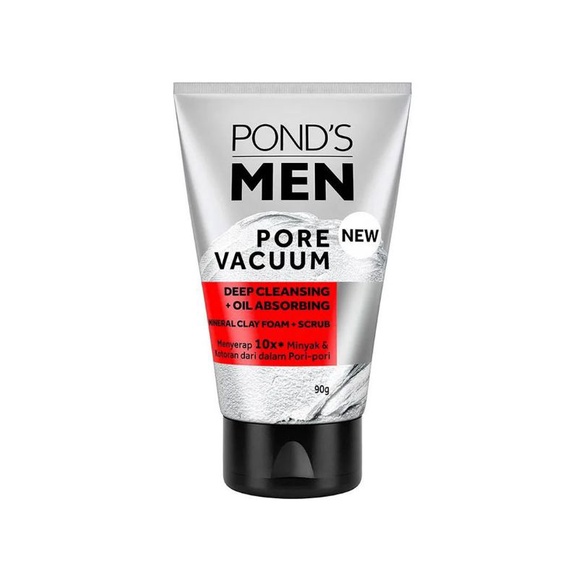 Pond's Men Pore Vacuum Mineral Clay Foam + Scrub