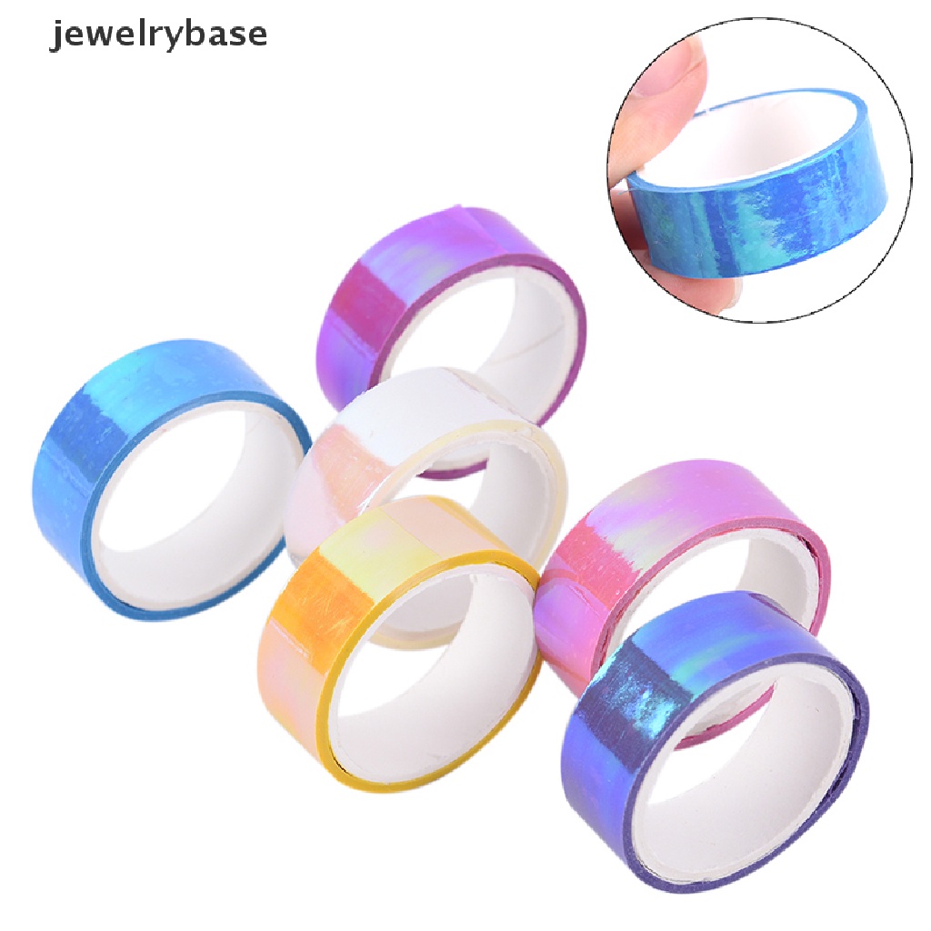 Tape Prismatik Holographic Glitter Ukuran 5m Untuk Hoops