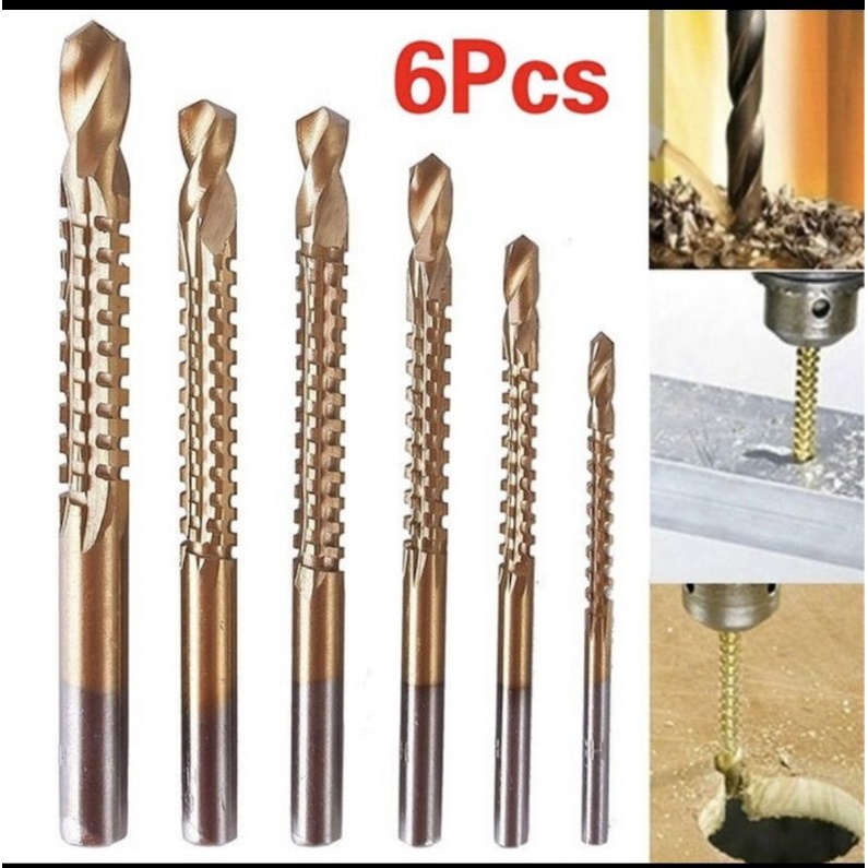 MATA BOR GERGAJI HSS TITANIUM COATING GROOVIING GROVING DRIL BIT SET