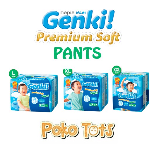 Nepia Genki Premium Soft Diapers Pants Size L / XL / XXL