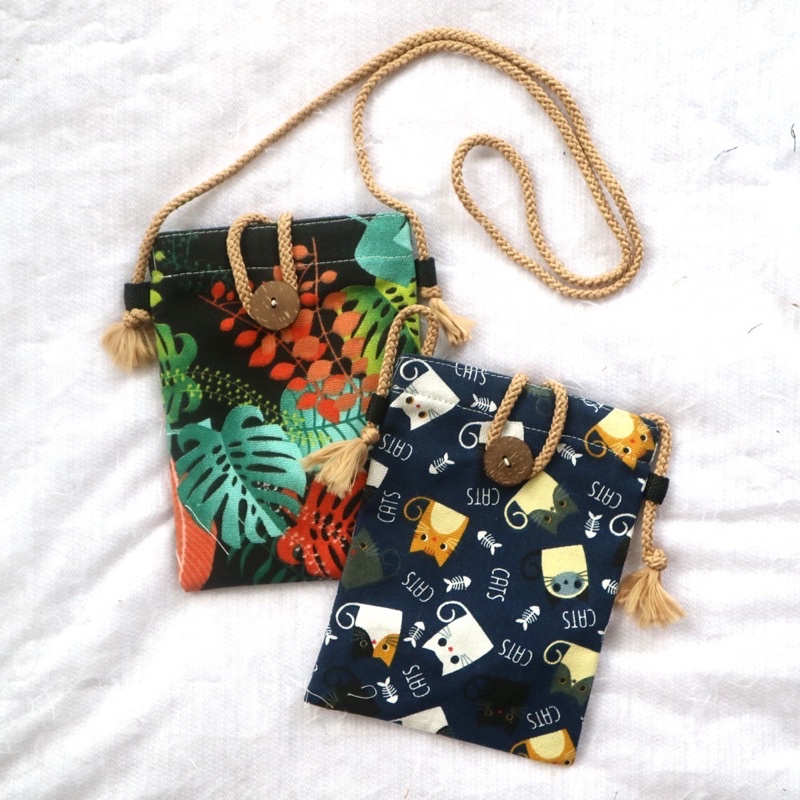 Slingbag Passport Batok / Tas Passport Batok Motif Kanvas