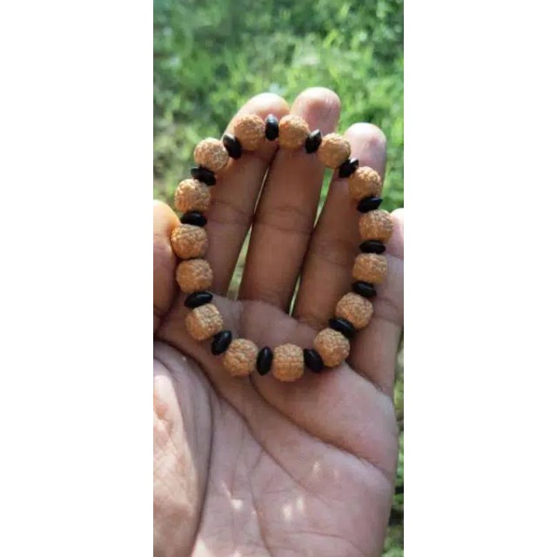 gelang jenitri manik hitam rudraksha
