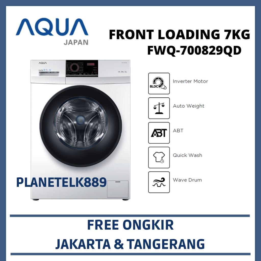 AQUA FQW 700829QD FRONT LOADING AQUA 7KG ECO INVERTER