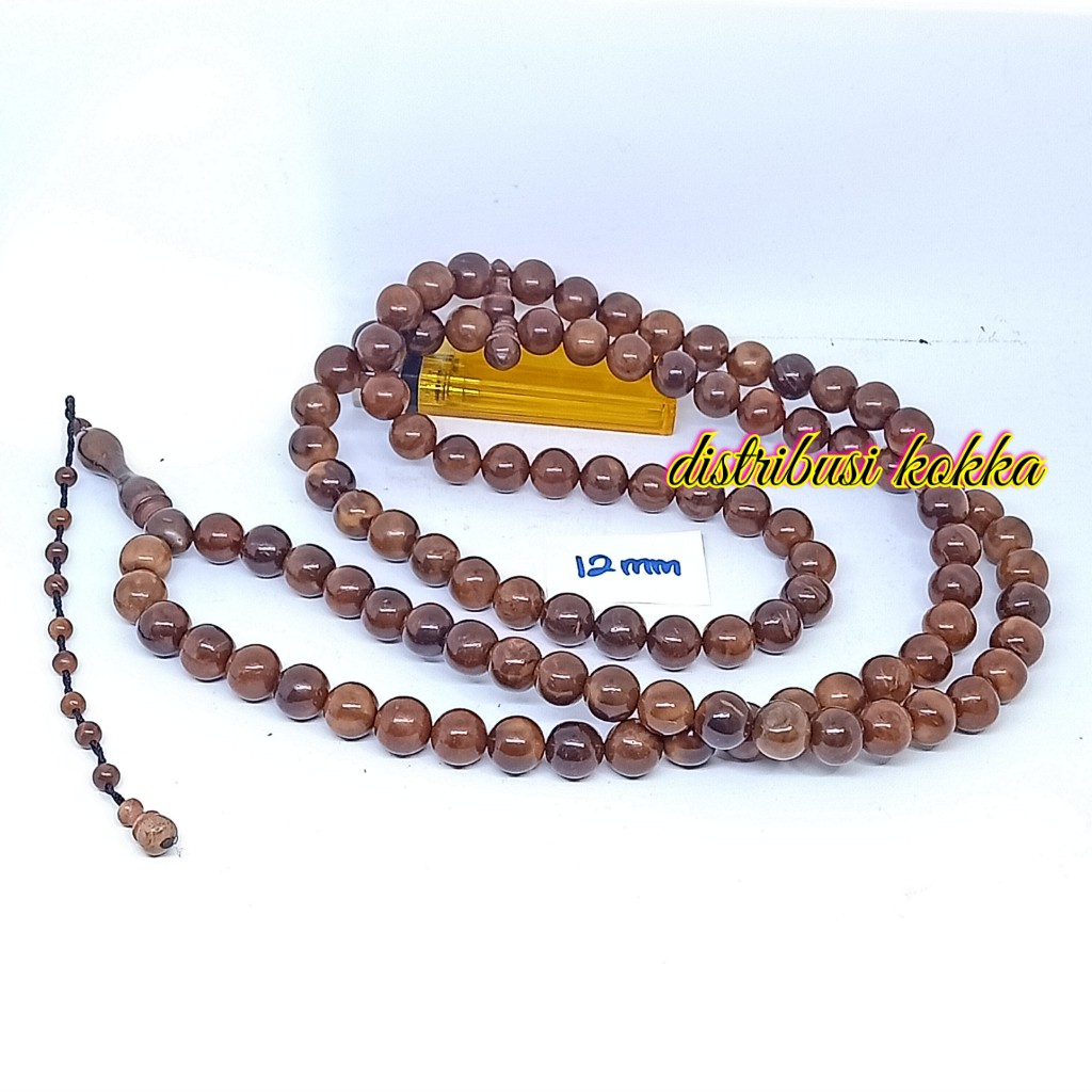 GROSIR 5pcs tasbih kokka kaukah 99 bulat polos 12mm CKT