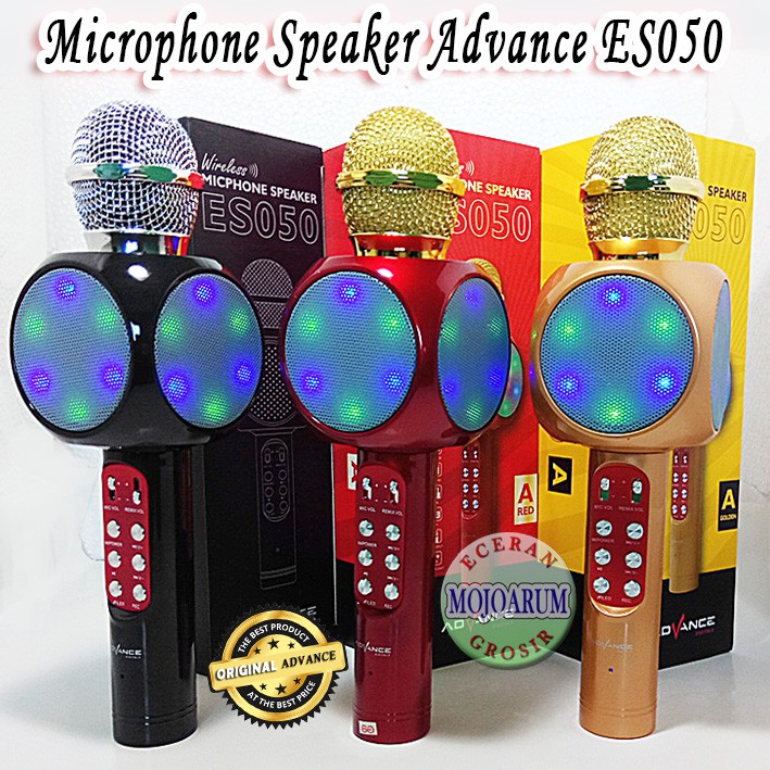 Mic Speaker Advance ES050 Bluetooth Karaoke Microphone USB Memory