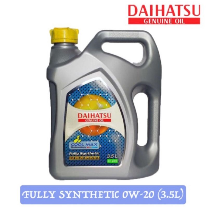 Oli Daihatsu 0W-20 API SN/GF-5 Fully Synthetic 3.5L