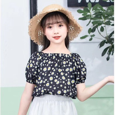 Baju Blouse Anak Perempuan Motif Bunga Style Korea Bahan Katun Blus Premium Import 3-7 Tahun - KC3C