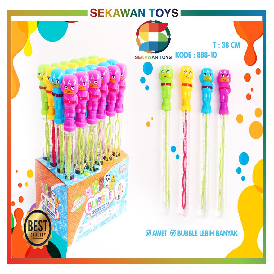 (BISA COD) Mainan Bubble / Bubble Sabun Stick Karakter Cartoon Tongkat Gelembung Busa Sabun Outdoor TERMURAH!!