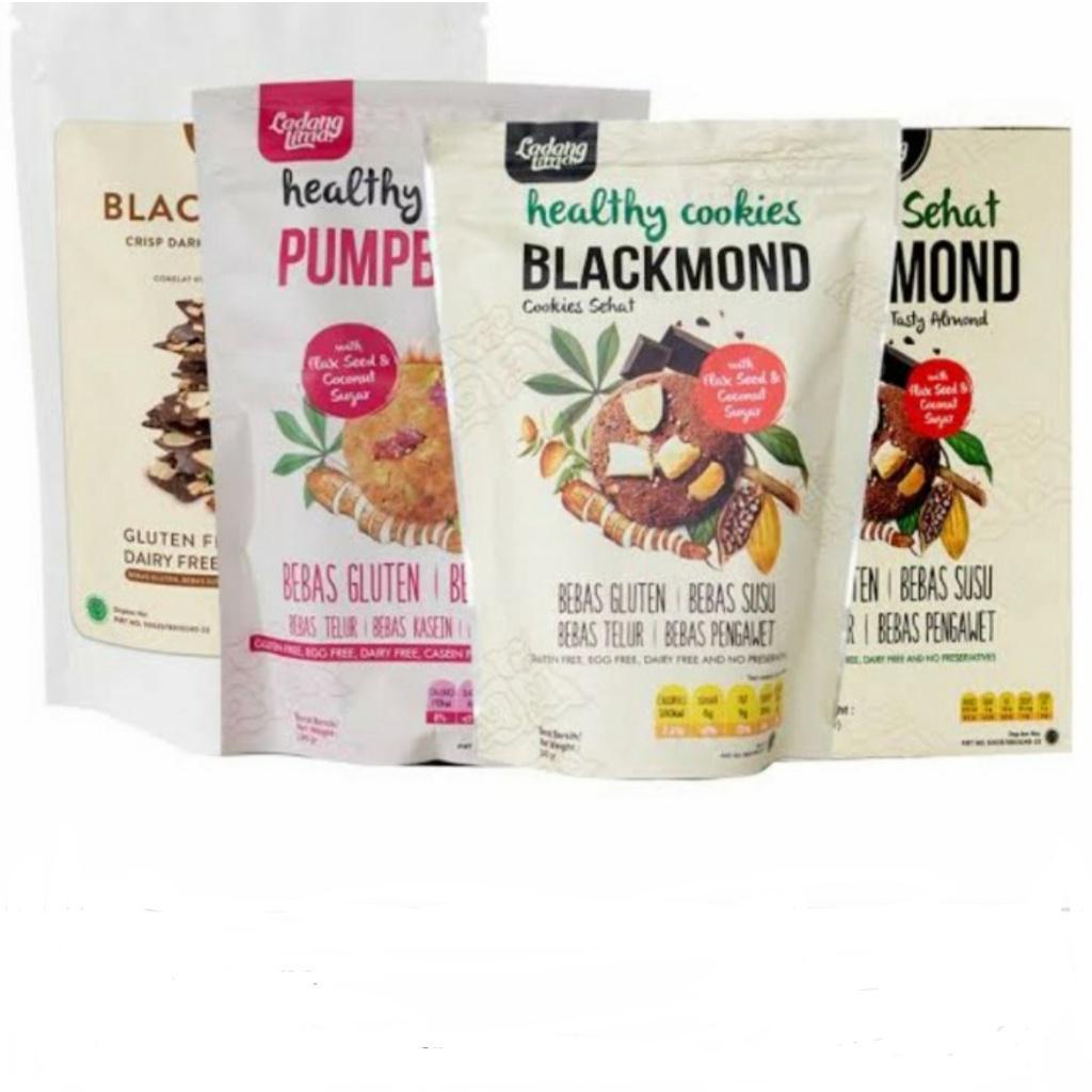 

Cookies Blackmond 180g Blackthins 100g Cheesethins 80g Pumpberry 180g by Ladang Lima