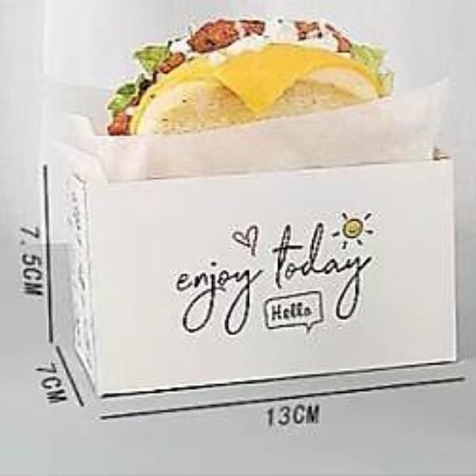 Box Sandwich Kotak Dus Kardus Kemasan Makanan Sandwich Kertas Bungkus Bekal Lunch