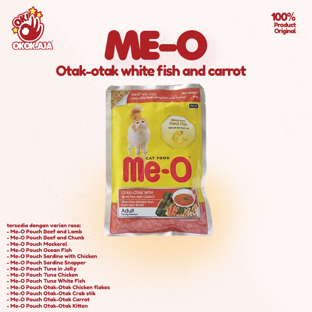 Makanan Kucing basah MEO pouch 80g Adult &amp; Kitten - Meo sachet