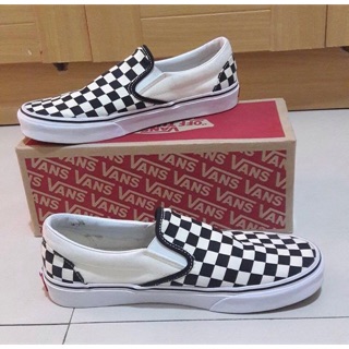 100% PREMIUM Sepatu Vans Slip On Slipon OG Checkerboard