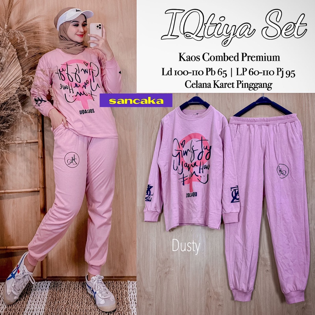IQTIYA SET ORI BY SANCAKA // SETELAN OLAHRAGA WANITA