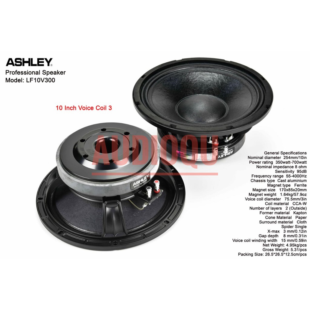 speaker ashley LF10V300/LF10 V300/LF 10 V300 10inch original
