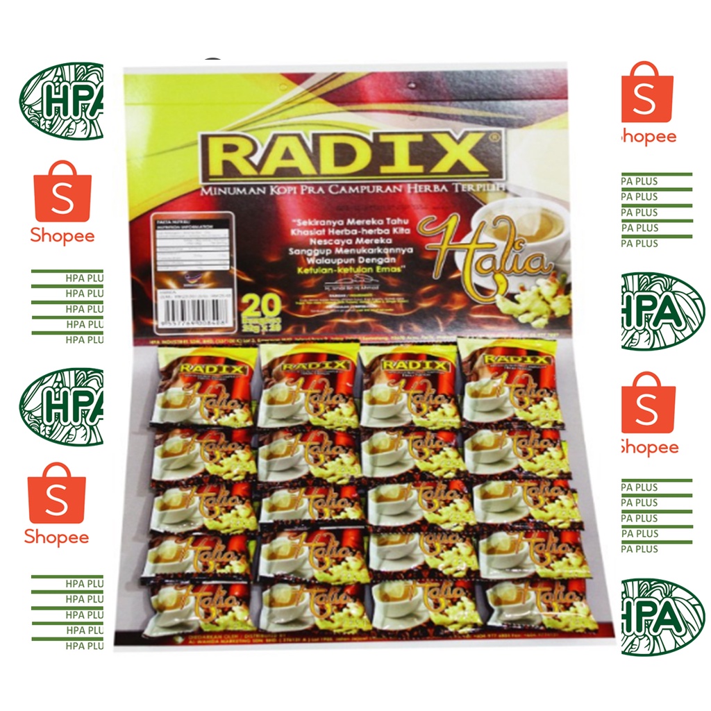 

Radix Halia HPA Malaysia isi 20 Sachet Import 100% dijamin Ori