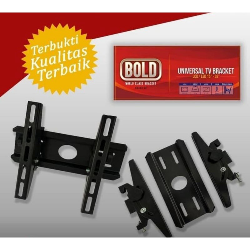 BOLD BRACKET TV LED LCD 15" 17" 19" 20" 22" 24" 28" 29" 32" / BRACKET TV LED LCD BOLD / breket tv di