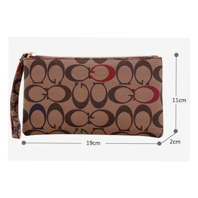 DOMPET PANJANG WANITA KULIT COKLAT LAURA WA413B7 MUAT HP SLOT KARTU TIPIS RESLETING TALI PENDEK IMPORT BATAM BRANDED FASHION KOREA KEKINIAN REMAJA CEWEK MURAH