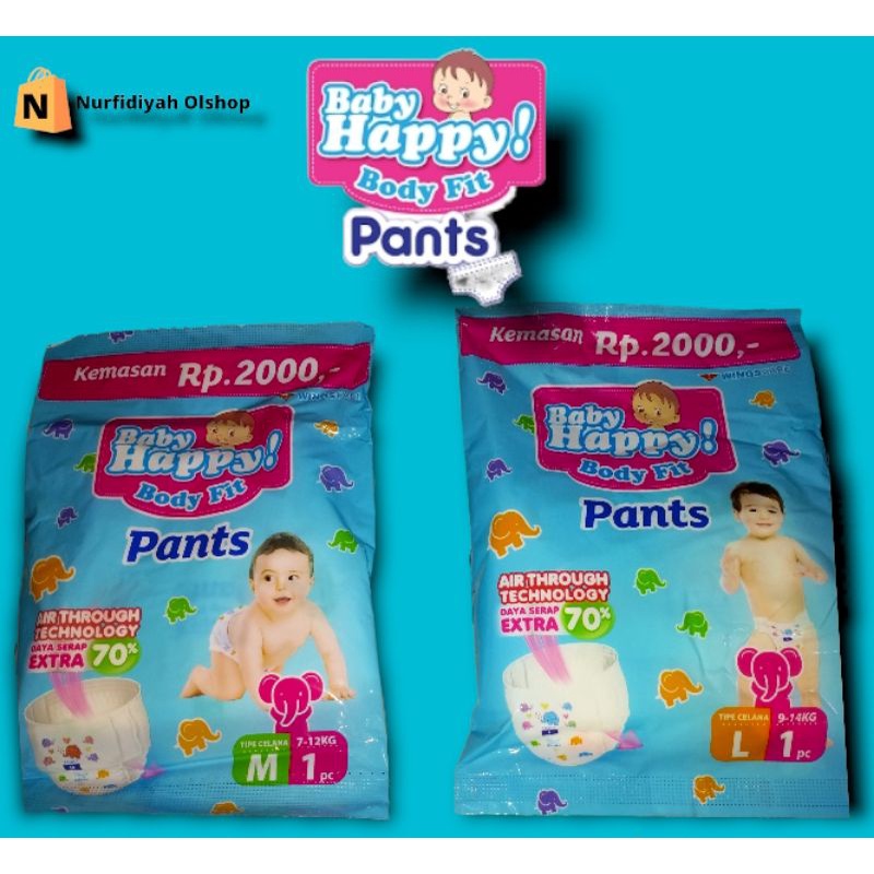 Pampers Baby Happy Renceng Size M , L