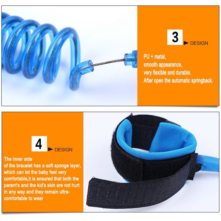 (2.5 Meter) Gelang Tracking Anak Anti Hilang | Child Safety Wristband Harness Belt