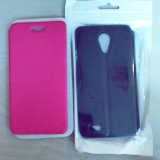 Flip cover coverbook casing polos himax asli y11 s y11s multi untuk hp 4inc kamera blakang tengah