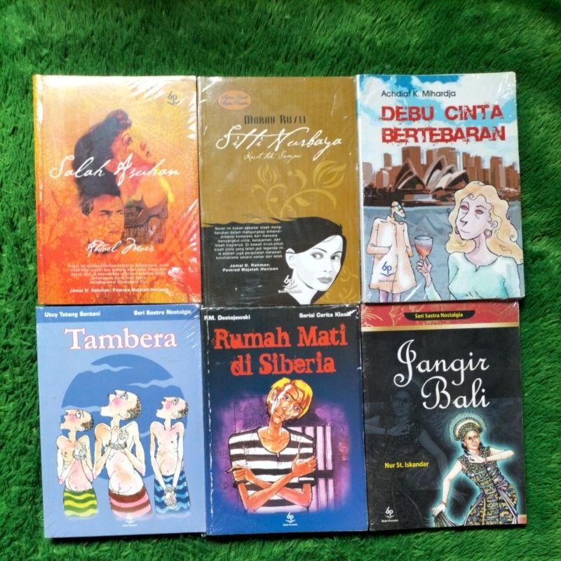 ORIGINAL NOVEL SASTRA SALAH ASUHAN, SITI NURBAYA, DEBU CINTA BERTEBARAN, TAMBERA, RUMAH MATI SIBERIA