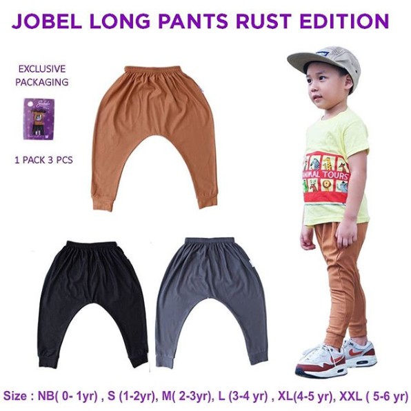 Jobel Baby Long Pants Rust Edition Celana Panjang Anak - Isi 3pcs