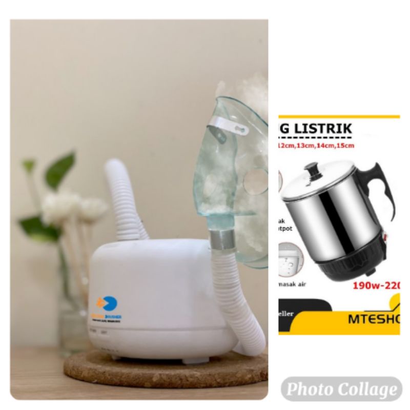 Paket CCStandard+Mug Plus (Oxymeter/Oxycan/Thermogun/Tensimeter/glucometer), bukan nebulizer/humidifier, lebih mirip HFNC/HHO (High Flow Nassal Canula/Humidified Heated Oxygen)