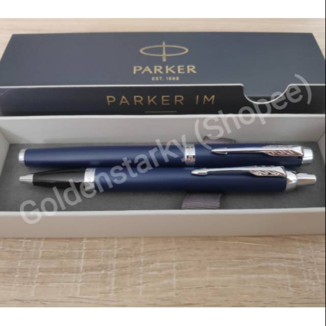 

Paket Parker IM Matte Blue CT: 1pcs Ballpoint + 1pcs Rollerball