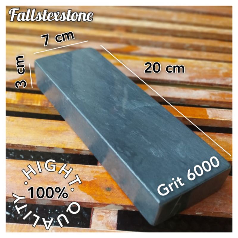 Batu Asahan pisau sembelih  grit 6000 cocok untuk finishing size 20x7x3cm