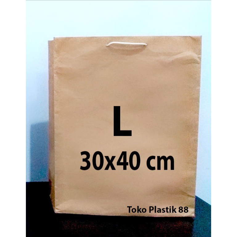 

FRESH Paperbag Coklat Polos Size L 30 x 40 cm ISTIMEWA