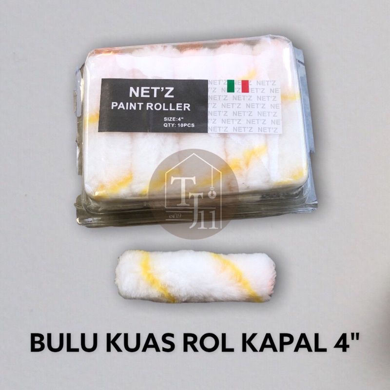 BULU KUAS ROL KAPAL ukuran 4 INCH / REFILL BULU KUAS ROL KAPAL 4&quot; / ISI KUAS ROL KAPAL ukuran 4 inch harga per 1 pcs