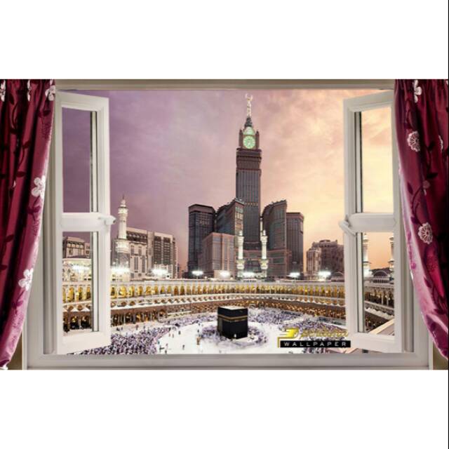 Wallpaper custom 3d Kabah jendela