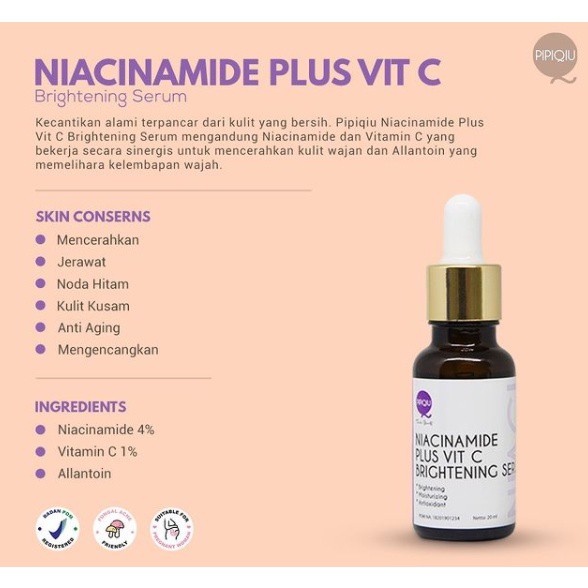 PIPIQIU Serum Gold Plus Vit C Hyaluronic | Niacinamide | AHA BHA PHA Peeling 20ml