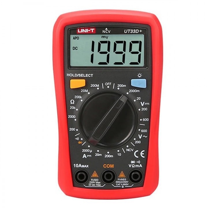 UNI-T UT-33D+ Palm Size LCD Pocket Digital Meter Multimeter