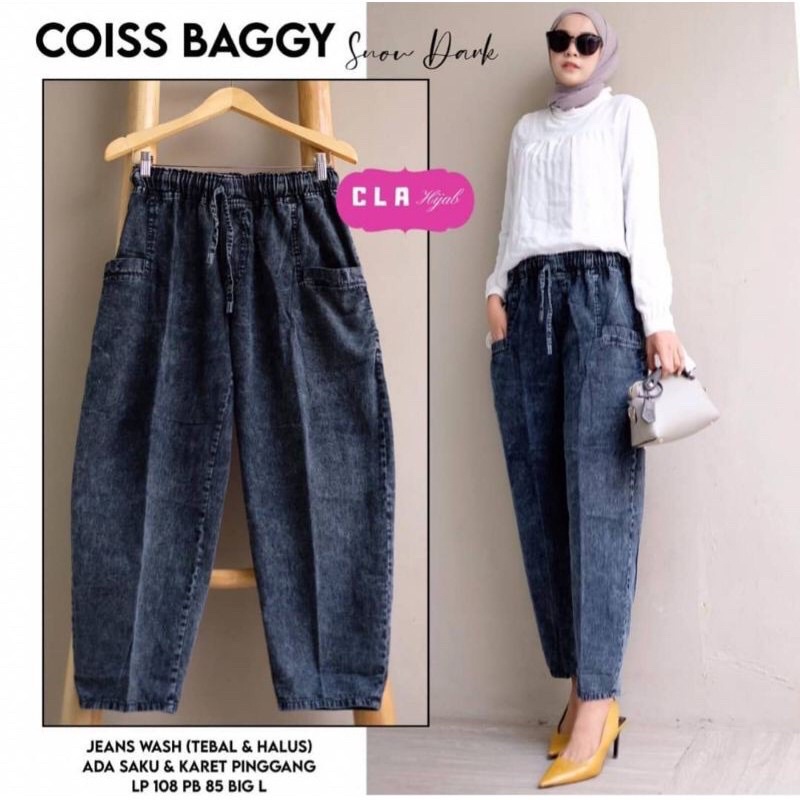 Celana Baggy Jeans Wanita Bahan Premium Murah Baggy Jeans Coiss