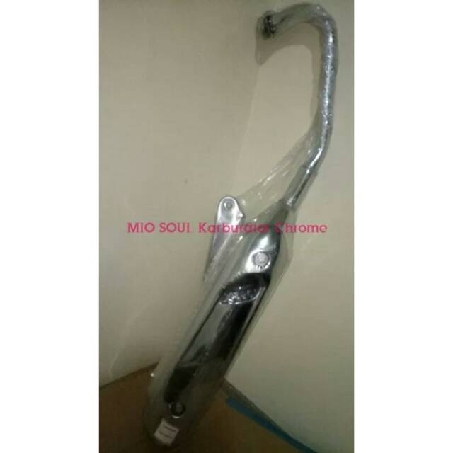 Knalpot racing mio soul model standar chrome