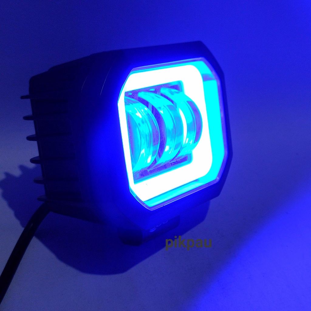 Lampu Tembak Sorot Bulat LED 3 Mata 60 Watt CWL Lensa 6D Angel Eye Cree HJG 9-80 volt