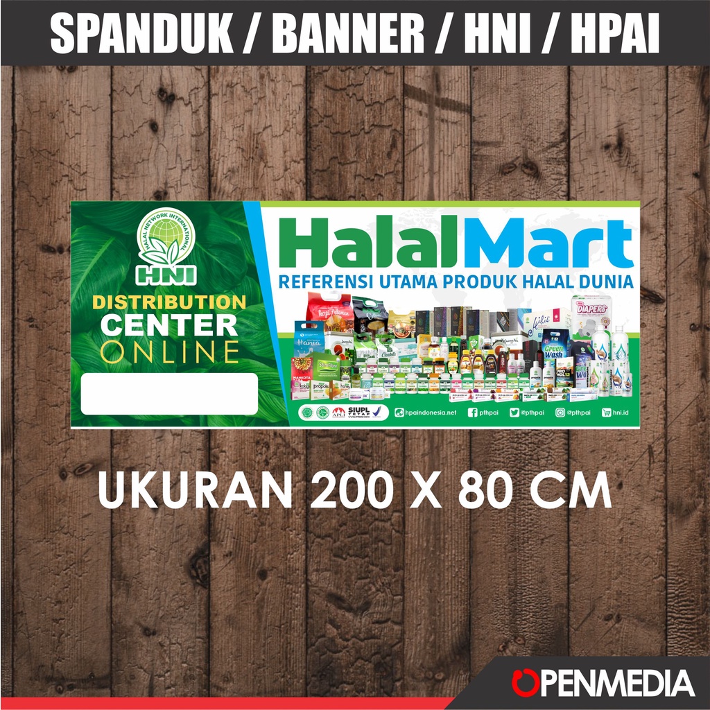 BANNER / SPANDUK MMT DISTRIBUTION CENTER HNI HPAI / BANNER TOKO HNI / BANNER HALALMART / SPANDUK HAL